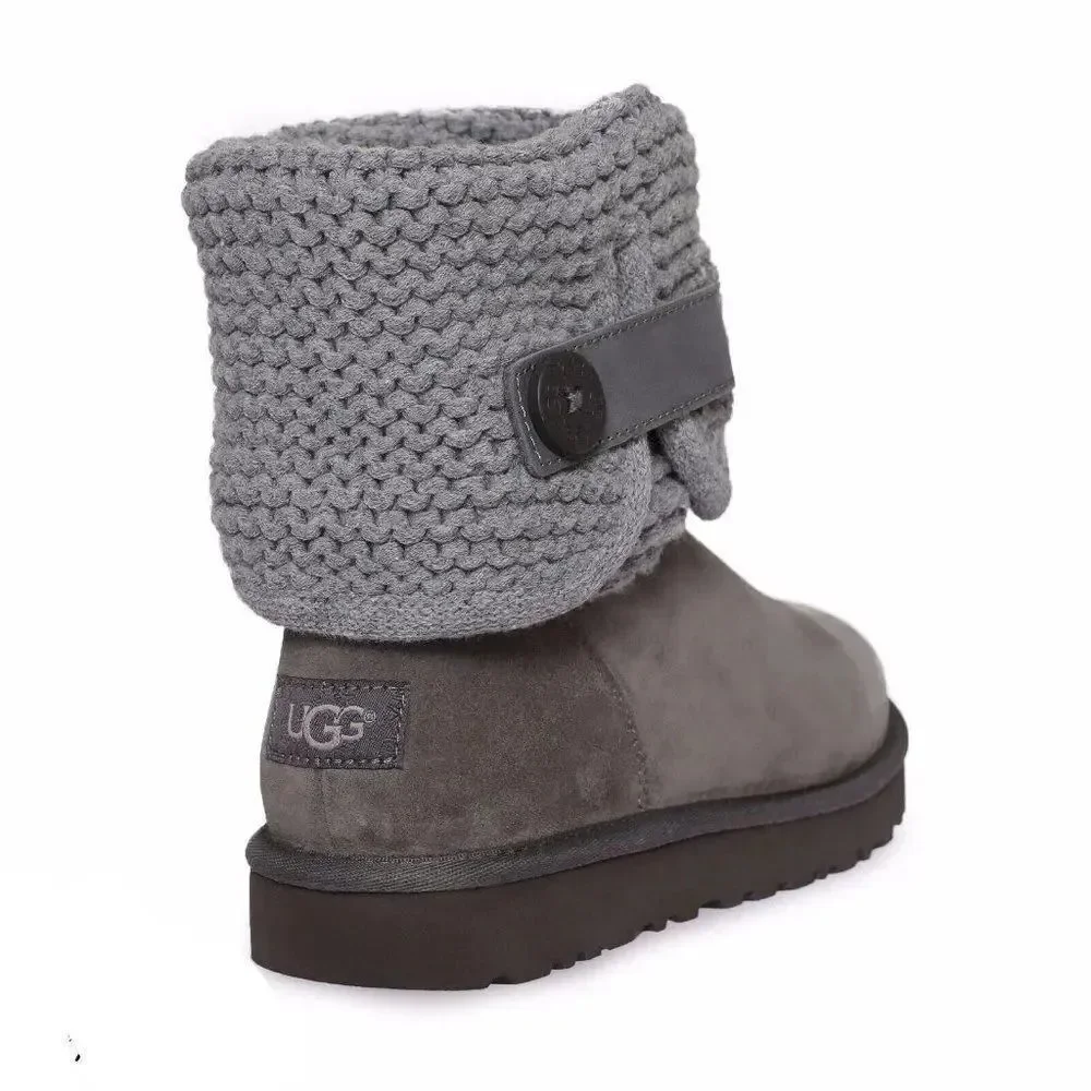 UGG Darrah II 1017331K Little Kids Gray Suede Mid Top Casual Sweater Boot UGG301